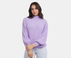 All About Eve Women's Missy Oversized Knit Top - Lilac