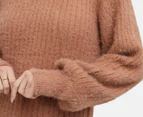 All About Eve Women's Missy Oversized Knit Top - Tan