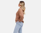 All About Eve Women's Missy Oversized Knit Top - Tan