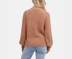 All About Eve Women's Missy Oversized Knit Top - Tan