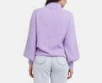 All About Eve Women's Missy Oversized Knit Top - Lilac