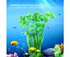 Plastic Vivid Artificial Water Plant Ornament For Aquarium Underwater Fish Tank Garden Green