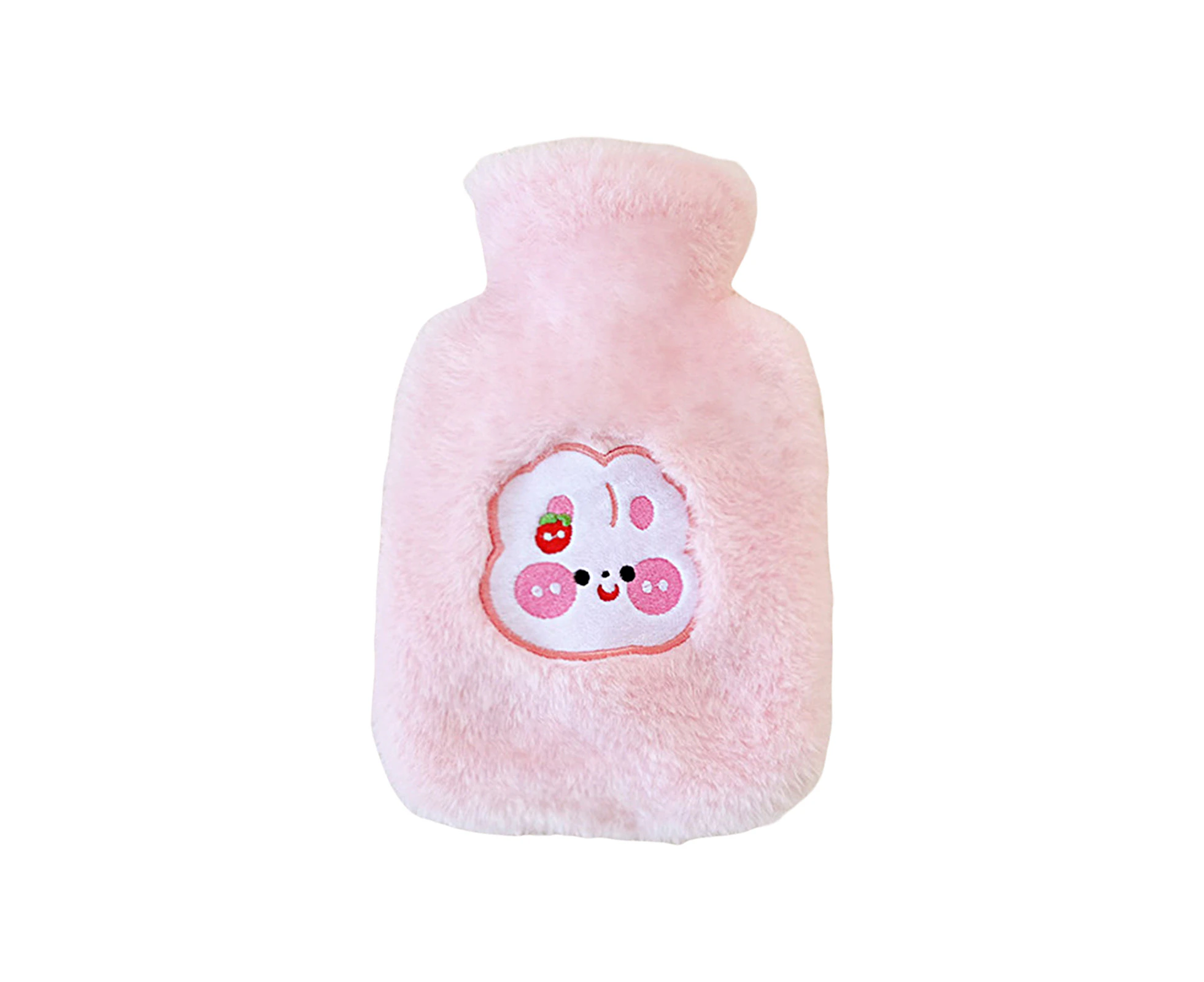 500ML/1000ML Hot Water Bottle Cute Hand Warmer Cartoon Plush Hot Warmer Bag for Home Office School - Pink