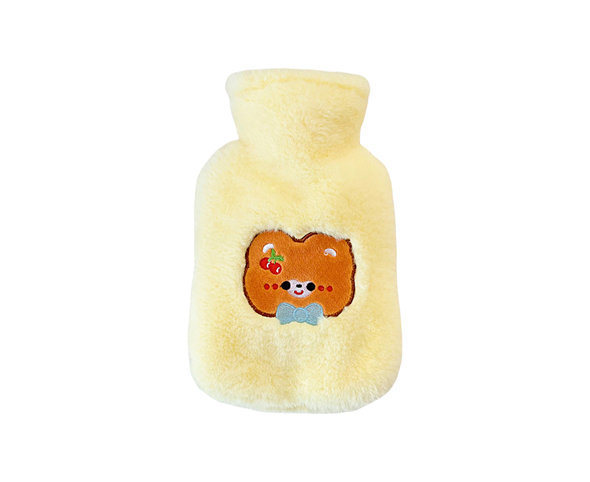 500ML/1000ML Hot Water Bottle Cute Hand Warmer Cartoon Plush Hot Warmer Bag for Home Office School - Yellow