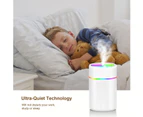 Mini Humidifier, Small Humidifier, Colorful Ambient Light, 2 Spray Modes Portable Humidifiers - White