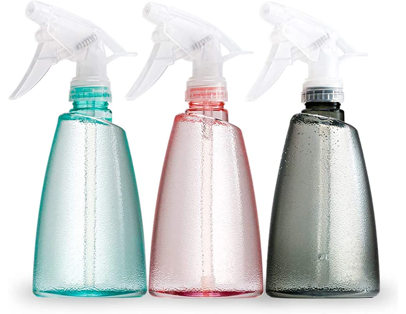 Empty Plastic Spray Bottle (3 Packs) – 17 Oz Spray Bottle, Spray Bottle, Plastic Spray Bottle for Cleaning Solution, Hair, Essential Oils, Plants, Refillab