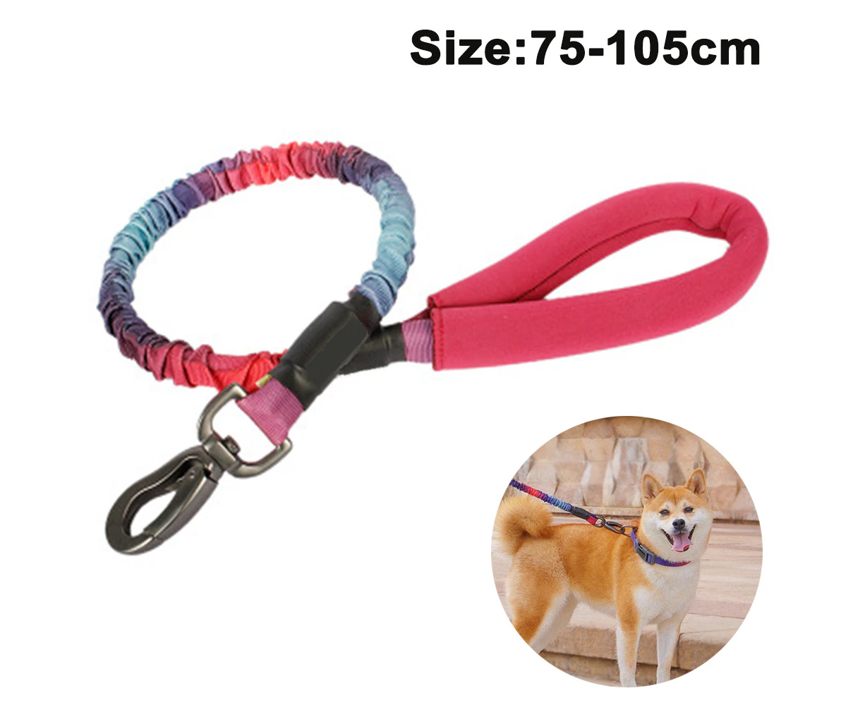 PHOmance-Rope Bungee Leash for Large and Medium Dogs with Anti-Pull for Shock Absorption - No Reflective Leash for Outside-Red