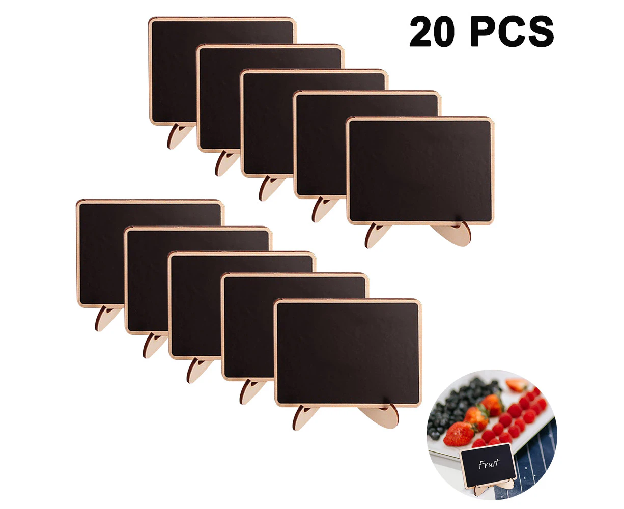 20 Pack Mini Chalkboards Signs with Liquid Chalk Marker,Small Wooden Display board