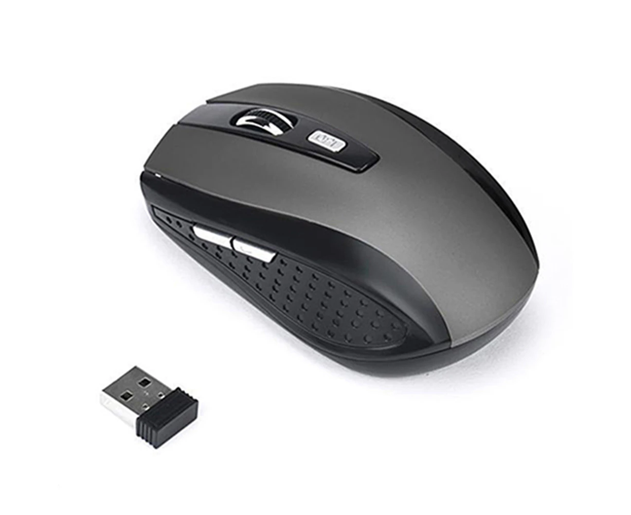 Wireless Gaming Mouse 1200dpi 2.4GHz Ergonomic USB Receiver Mice for PC Laptop-Gray (7500)