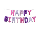 16inch Happy Birthday Letter Aluminum Foil Balloons Decoration Party Supplies Rose Gold