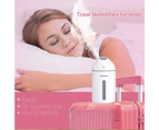 Small Humidifier, Mini Portable Personal Air Humidifiers, Ultra Quiet USB Humidifier for Winter - White