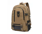 Backpack Large Capacity Anti-Theft Design Canvas Canvas Backpack for Daily Life - Brown