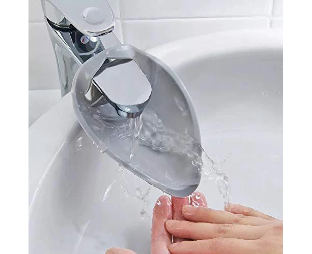 Faucet Extender - Sink Handle Extender, Safe Fun Bathroom Hand-Washing Solution for Babies, Toddlers, Kids, Teach Your Kids Good Sanitation Habits(Grey)