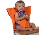 Baby Portable Adjustable Dining Chair Strap Is An Essential Safety Belt For Baby Travel, Feeding, And Camping,Orange