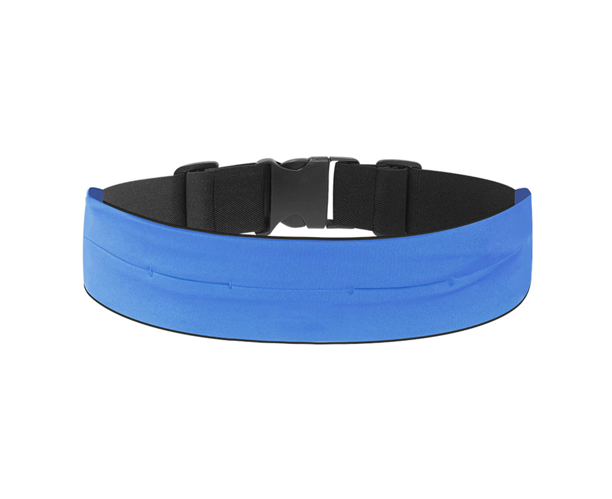 Running Belt Waistband with Phone Holder for Fitness Exercise Sports Travel Walking -blue