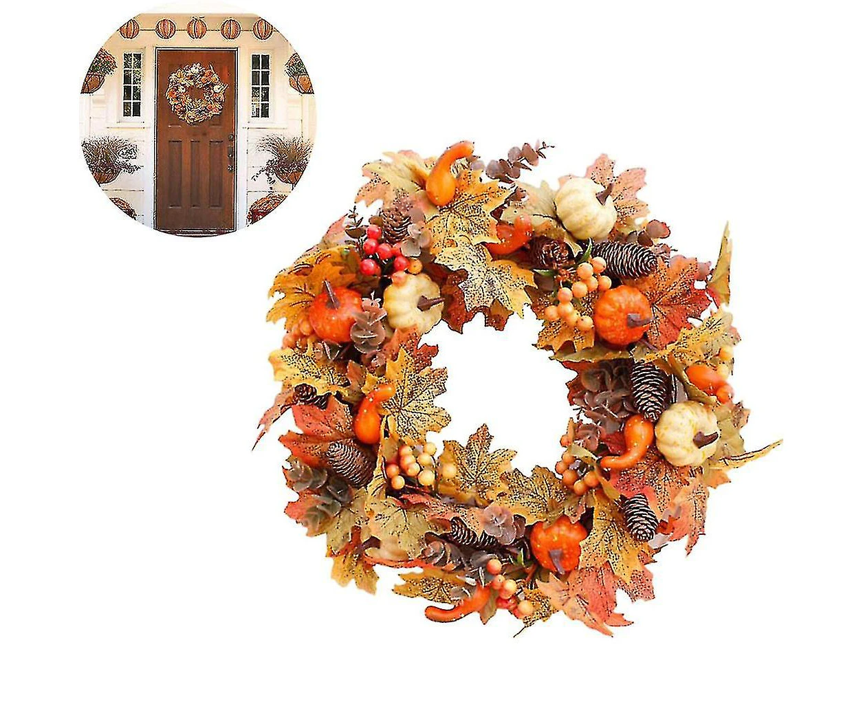 1 Piece Autumn Wreath 50cm Wreath