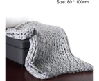 Thick Blankets, Wool, Handmade Pet Beds, Chairs, Sofas, Knitted Blankets - Gray