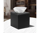 Tissue Box，Black Jersey Tissue Container,Tissue Box,Pu Leather Tissue Box Holder,Square Napkin Holder Paper Case Dispenser