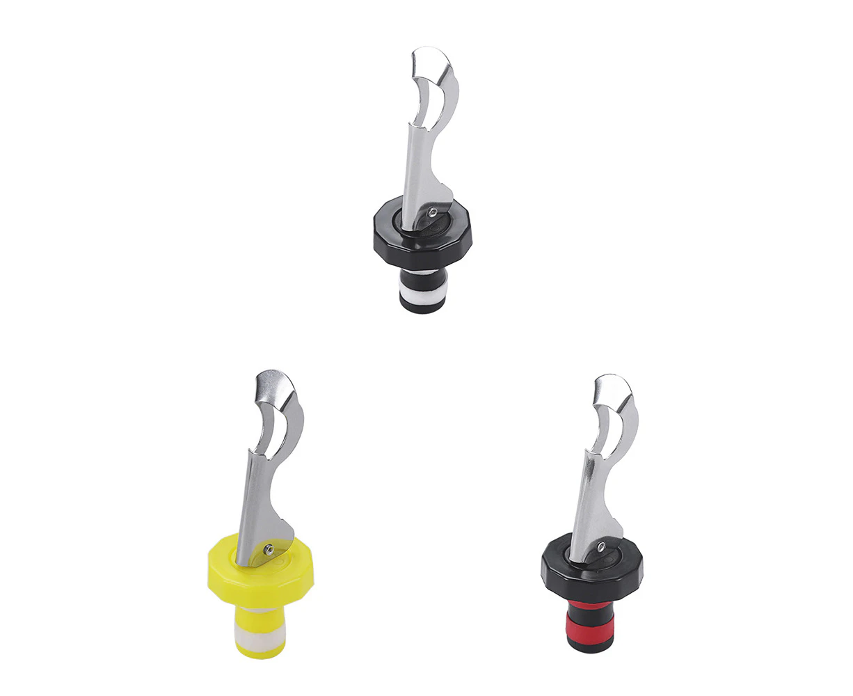 Fashion-Wine Stopper Manually Press Down Wine Bottle Stopper To Seal Leak-Proof Wine Bottle Vacuum Stopper-Yellow White + Red Black + White Black