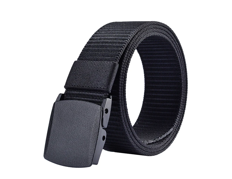 Belt Adjustable Exquisite Buckle Men Lightweight All Match Waist Belt for Daily Wear Black