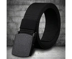 Belt Adjustable Exquisite Buckle Men Lightweight All Match Waist Belt for Daily Wear Black