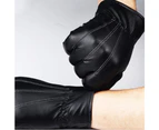 Full-Hand Touchscreen Leather Gloves For Mens - Warm Cold Weather Gloves For Texting And Driving