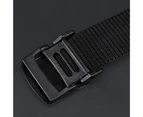 Belt Adjustable Exquisite Buckle Men Lightweight All Match Waist Belt for Daily Wear Black