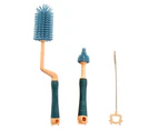 Baby Bottle And Nipple Brush Silicone Bottle Brush Long Spinning Handle Cleaning Brush For Cleaning Breast Pump,Green