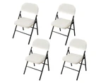 Chair Cover 4 Set, Folding Chair Split Seat Cover Spandex Dining Room Chair Slipcover Stretchable Cushion For Party Wedding Home Decorations,White