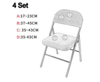 Chair Cover 4 Set, Folding Chair Split Seat Cover Spandex Dining Room Chair Slipcover Stretchable Cushion For Party Wedding Home Decorations,White