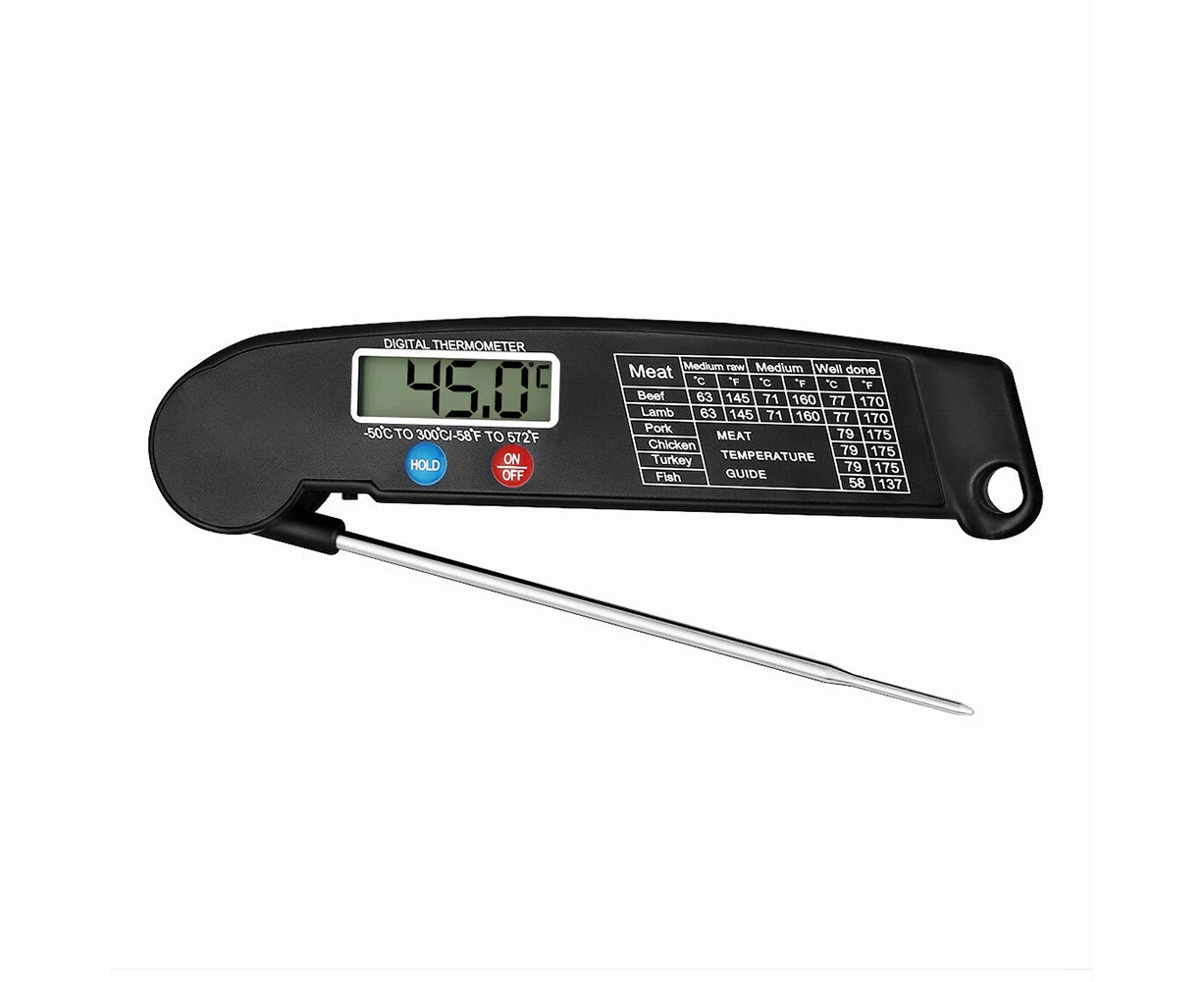 Digital Food Cooking Thermometer Kitchen BBQ Grill Meat Probe Temperature-Black