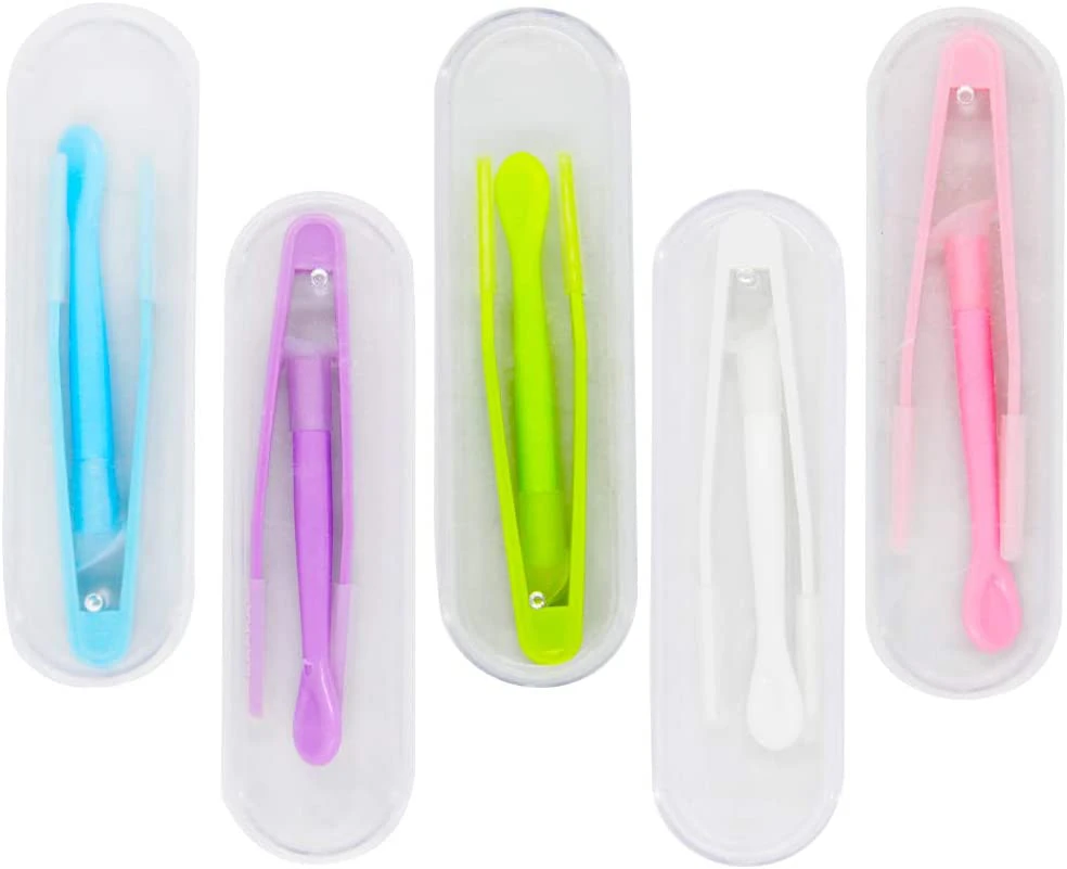 5 pcs Portable Contact Lens Stick Tool Case Set (Inserter/Remover+Tweezer with Soft Tip)