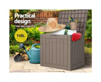 Gardeon Outdoor Storage Box 118L Container Lockable Indoor Garden Toy Tool Shed