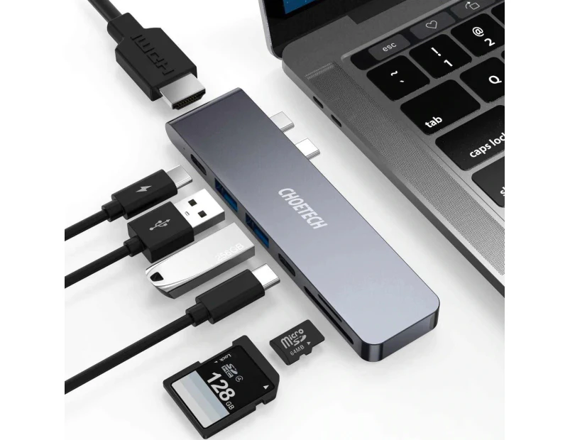 CHOETECH HUB-M14 USB-C  7 in 1 Expand Docking Station Hub for MacBook Pro