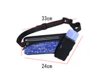 Running Belt Bag with Bottle Cage Belt Bag Reflective for Workout, Cycling, Running -purple
