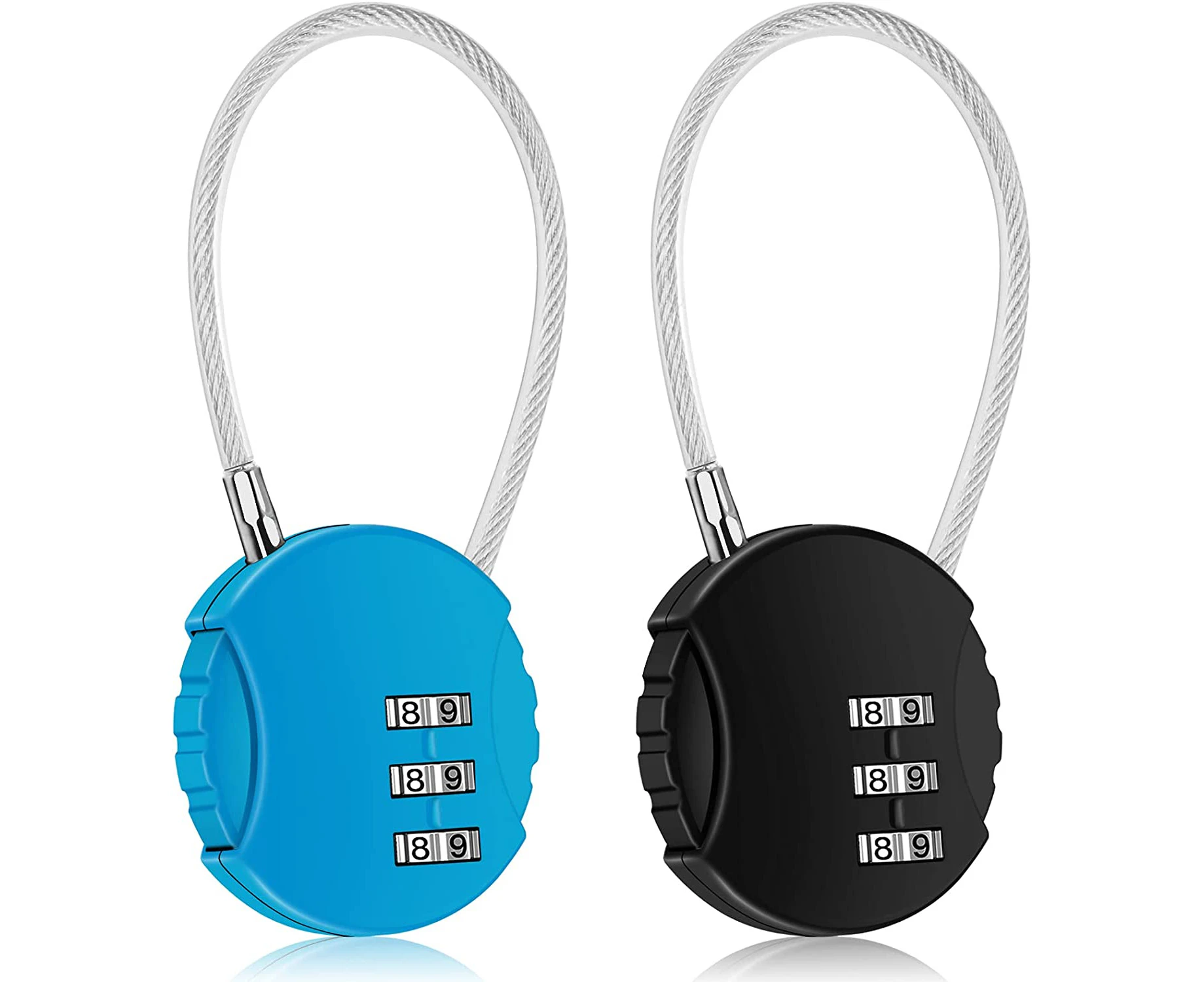 2 Pack Combination Lock 3 Digit Outdoor Waterproof Padlock for School Gym Locker, Sports Locker, Fence, Toolbox, Gate, Case, Hasp Storage