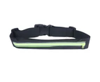 Outdoor elastic sports pockets Men's and women's fitness running and cycling bag invisible belt -green