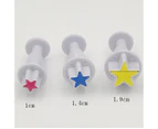 Plunger Cutter Set Sugarcraft Cake Cookies Cupcake Decorating Tool DIY Mold, 3-Pack