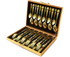 24 Piece Stainless Steel Cutlery Set with Gift Box (Knife/Fork/Spoon)