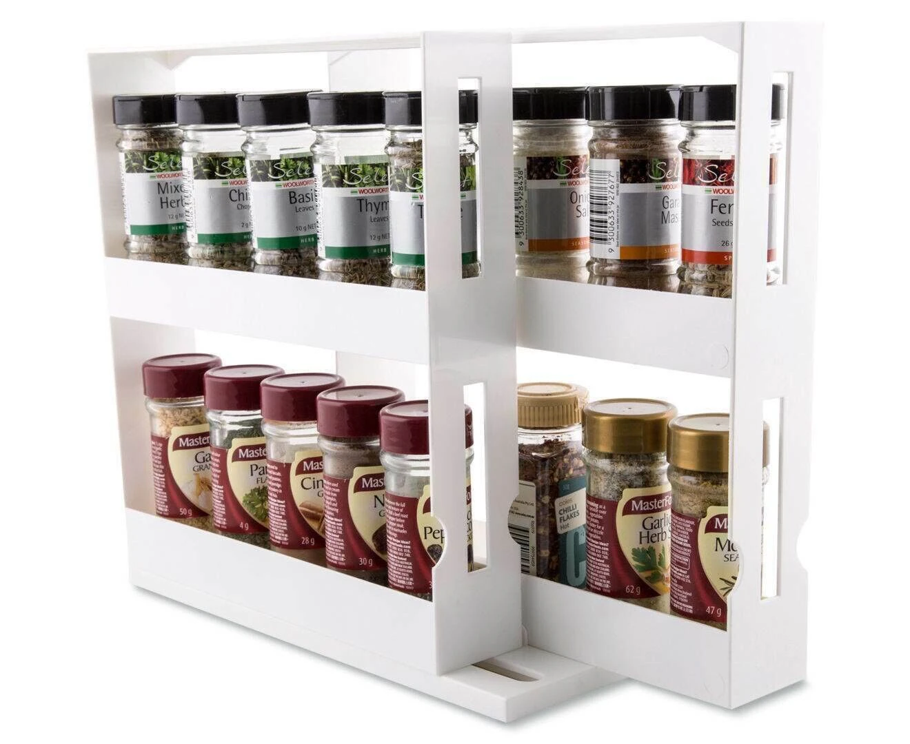 Slide Cabinet Organiser Rack Storage Pantry Kitchen Shelf Spice Jars Can Holder