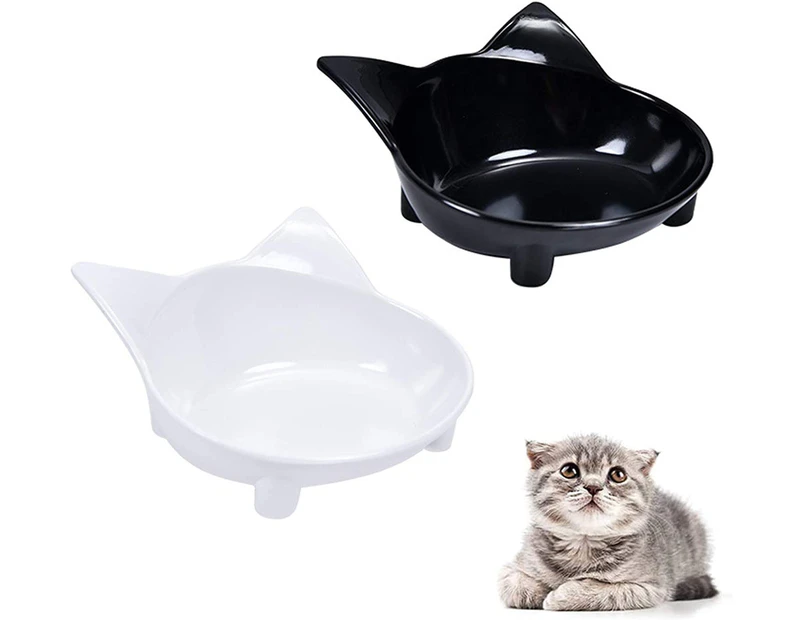 2pcs Food bowl for cats, non-slip cat bowl dishwasher safe