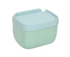 Tissue Box Multifunctional Punch-free PP Wall Mount Toilet Paper Box for Bathroom-Light Blue