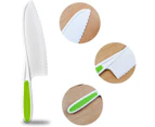 4 Pcs Kids Knife Set, Kids Safe Cooking Knives, Nylon Kids Kitchen Knife with Crinkle Cutter, Serrated Edges Toddler