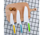 4 Pcs Kids Knife Set, Kids Safe Cooking Knives, Nylon Kids Kitchen Knife with Crinkle Cutter, Serrated Edges Toddler