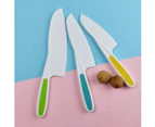 4 Pcs Kids Knife Set, Kids Safe Cooking Knives, Nylon Kids Kitchen Knife with Crinkle Cutter, Serrated Edges Toddler