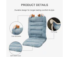 Office desk and chair cushion 85cm office chair cushion Seat cushion with back recliner cushion Blue Fawn 100*45