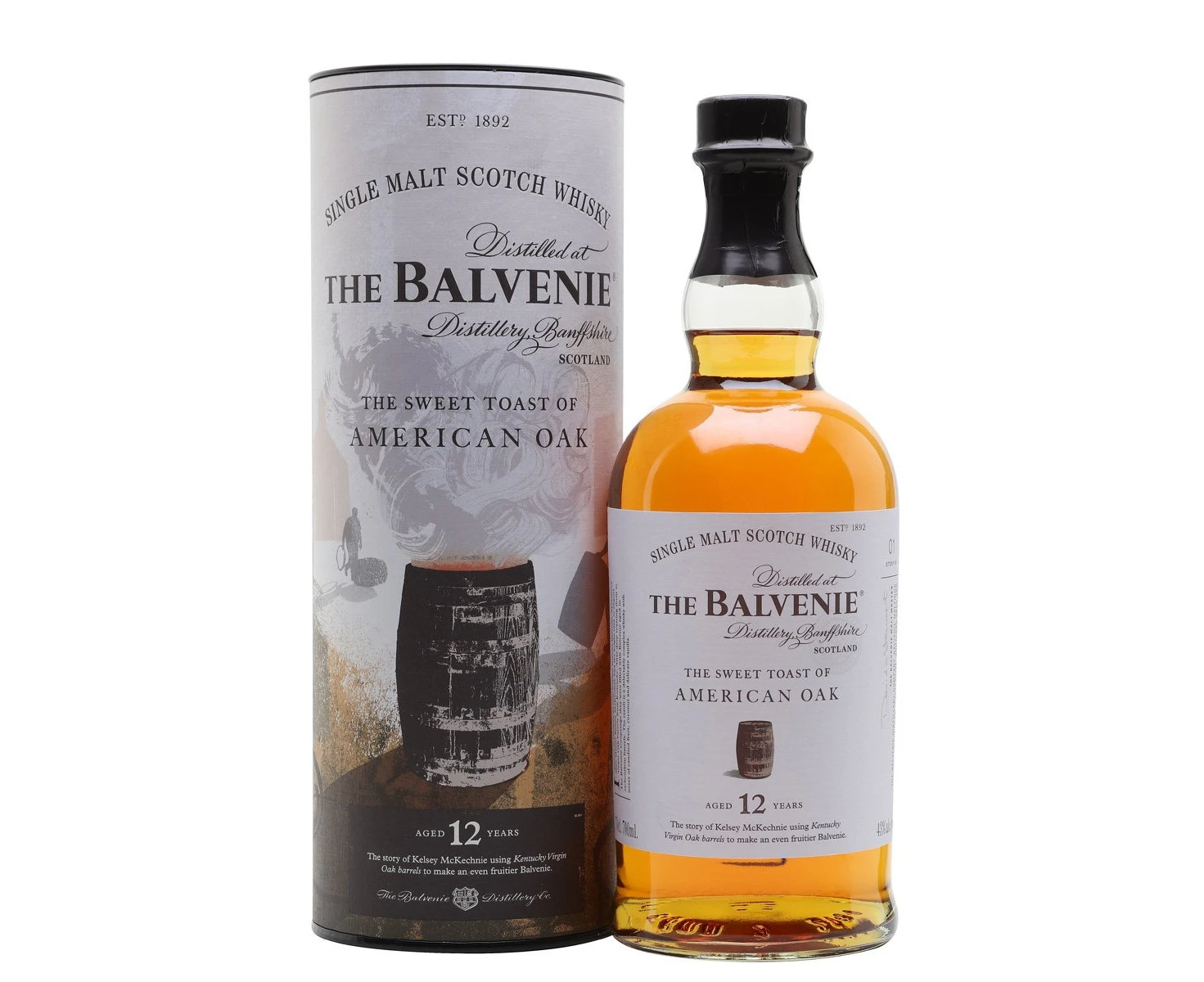 The Balvenie 12 Year Old 'American Oak' Single Malt Scotch Whisky 700mL