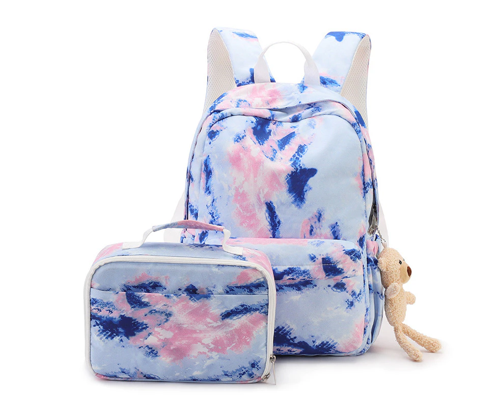 Backpack for Girls Kids School Backpack with Lunch Box Preschool Kindergarten BookBag Set