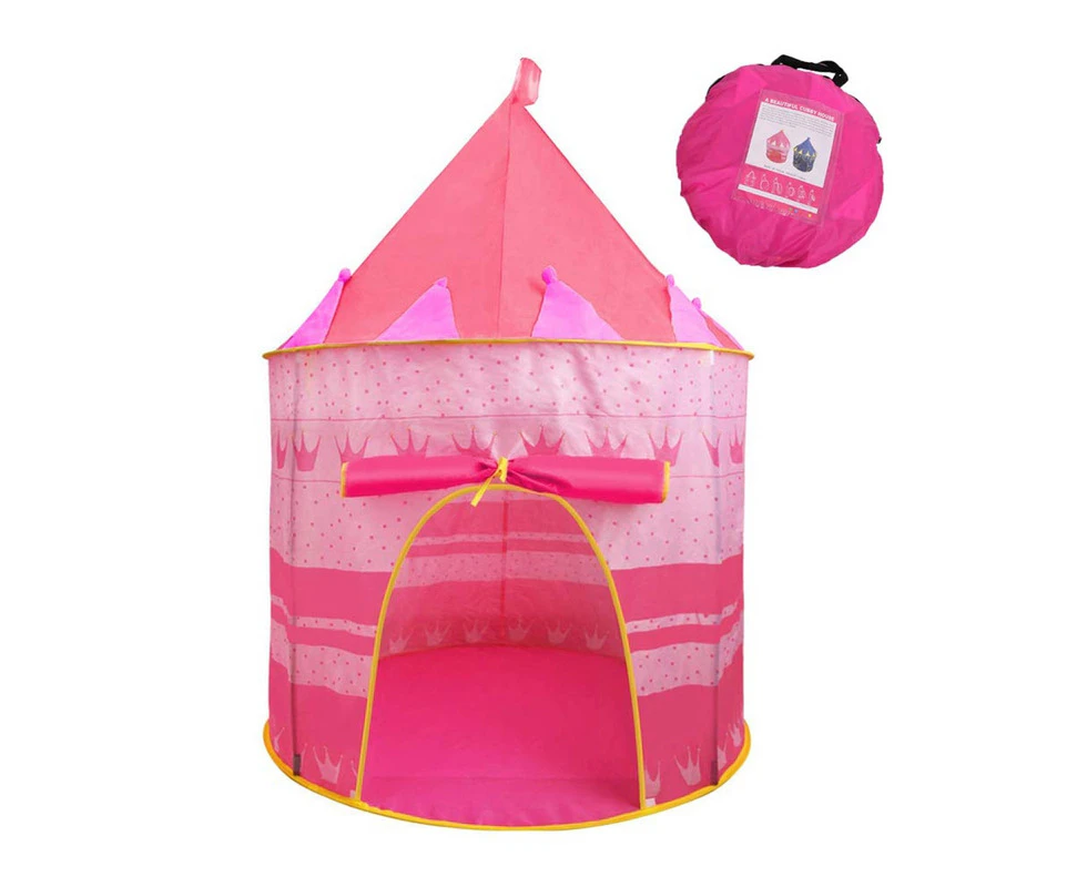 Portable Foldable Children Kids Game Play Tent Indoor Yurt Castle Playhouse Toy-Pink