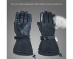 Winter Thick Warm Waterproof Windproof Touch Screen Ski Gloves Cycling Mittens-Black